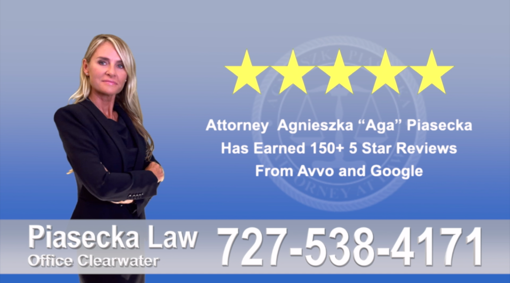 Estate Planning Clearwater, Agnieszka, Aga, Piasecka, Client, reviews, avvo, google five star, 5-star, superb, best attorney
